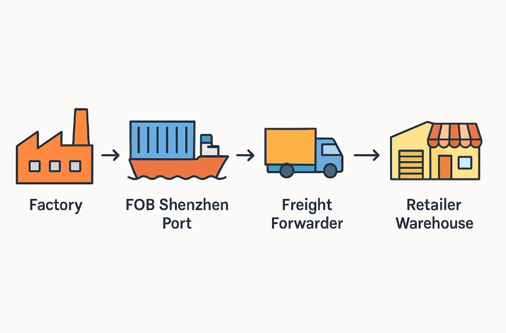 Legacy supply chain flow from factory to port to US 3PL