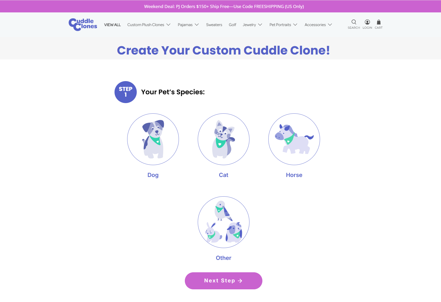 Cuddle Clones custom pet plush product example