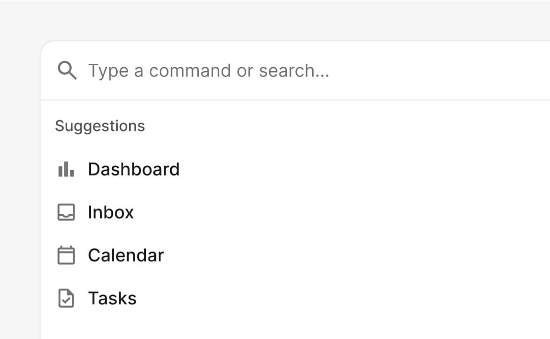 Command menu