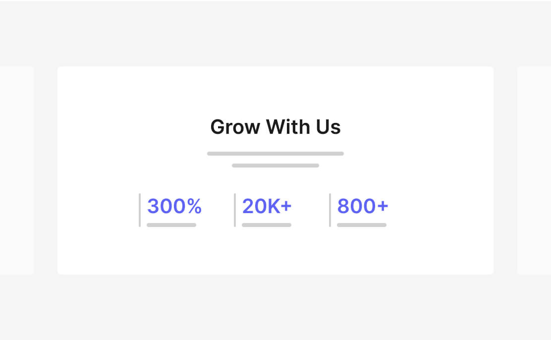 Metrics sections