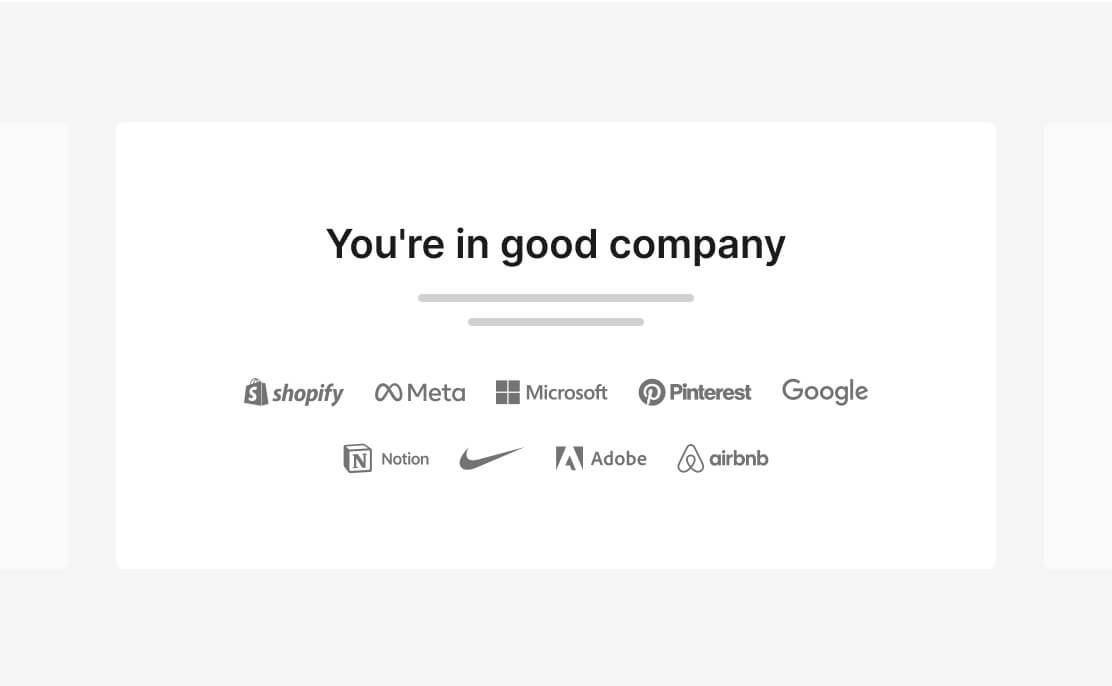 Logo sections