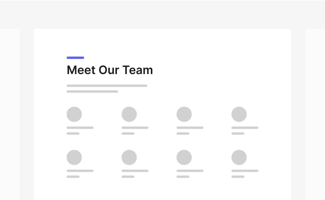 Team section