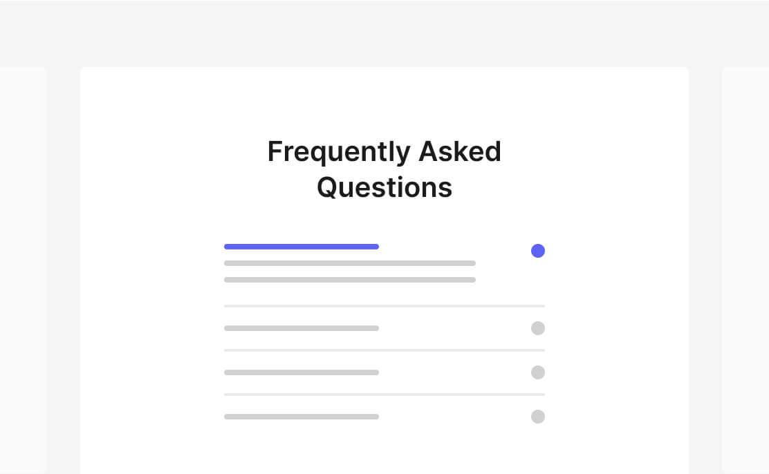 FAQ sections