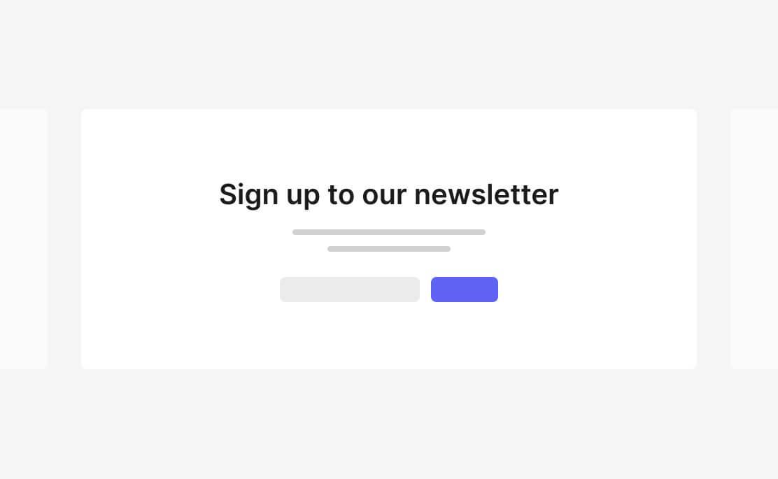 Newsletter sections