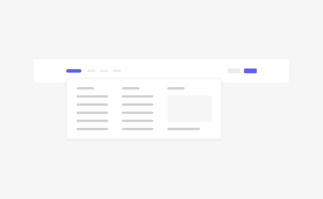 Header navigations