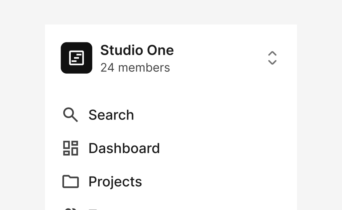Sidebar navigation