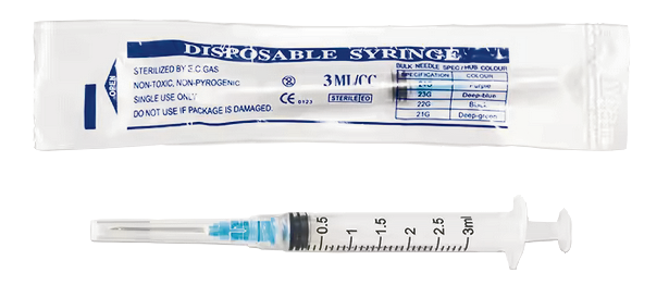 3ml Luer Lock Syringes 23G