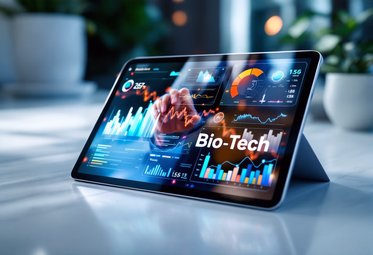 image of biotech equipment in use for an ai biotech company