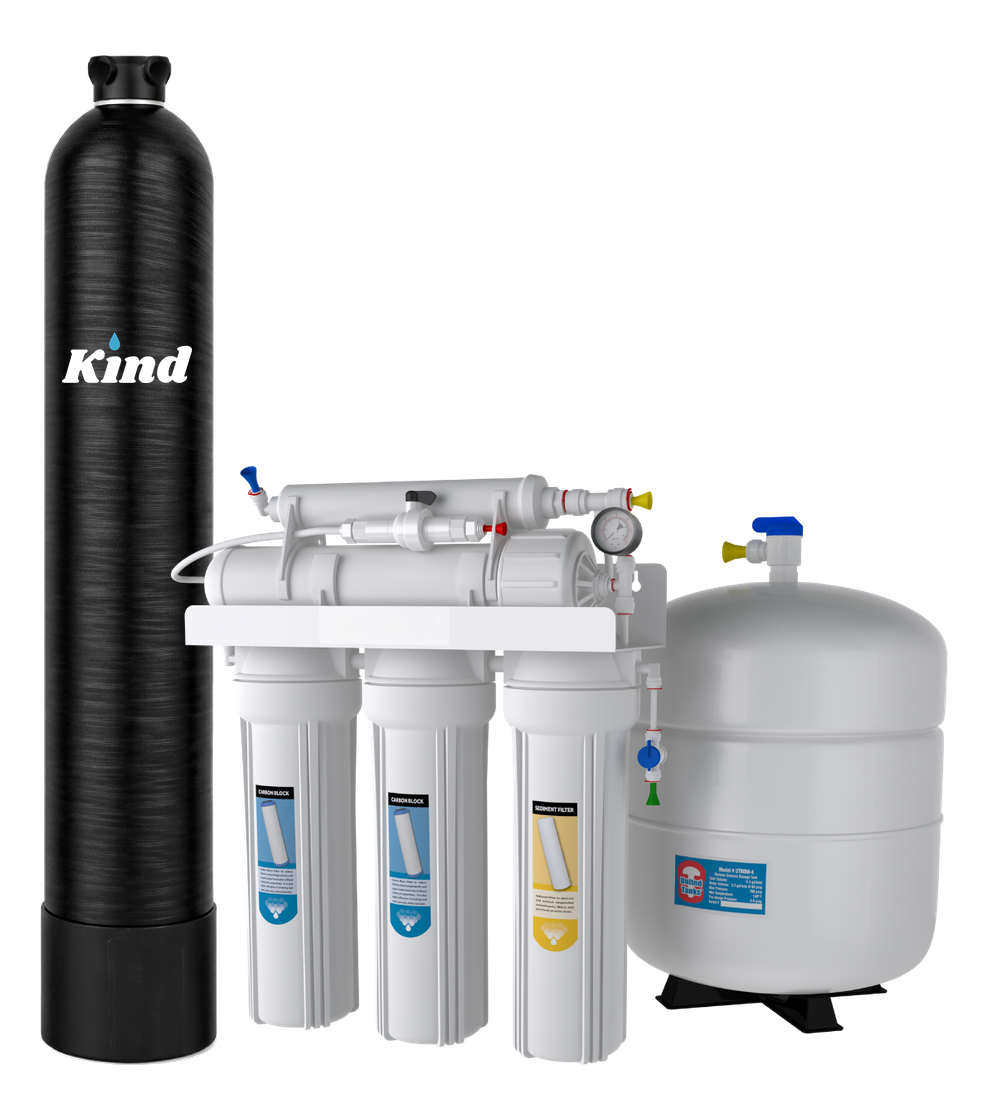 Salt-free conditioner with multi-stage RO filtration