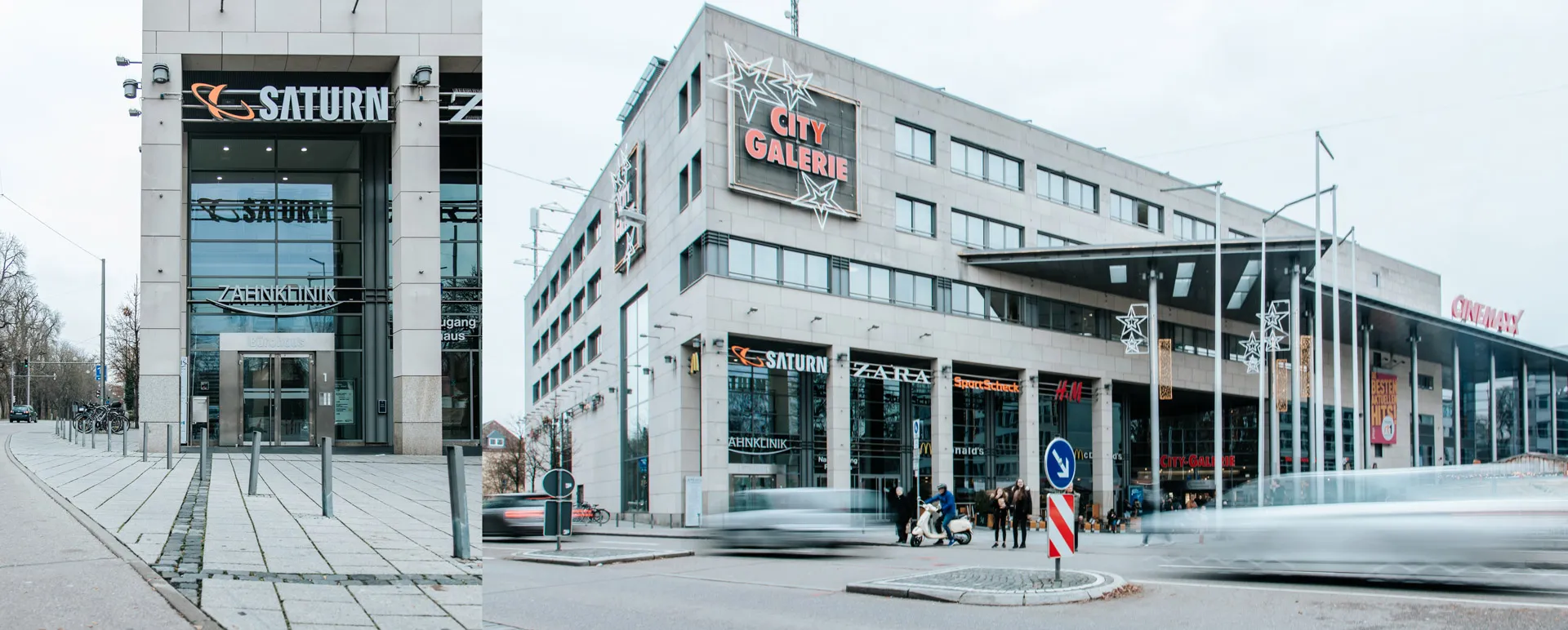 Die Augsburger City Galerie, Standort der Praxis AMEDIS