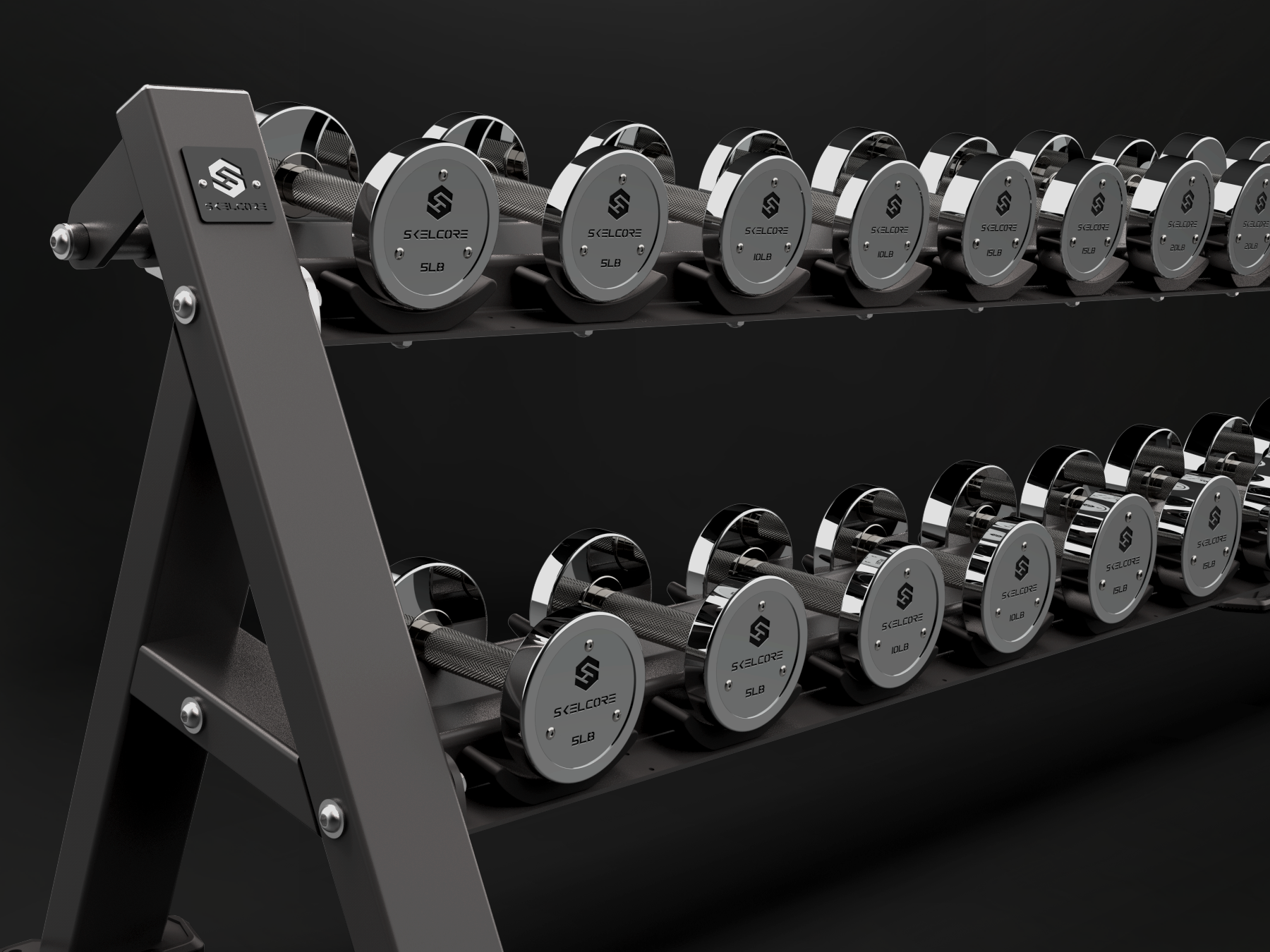 Skelcore dumbbell storage rack