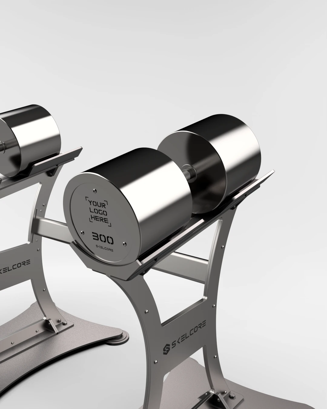 Showpiece Dumbbell 300lb Chrome — view 1