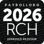 SHRM Recertification Provider badge with SHRM-CP and SHRM-SCP credentials listed below.