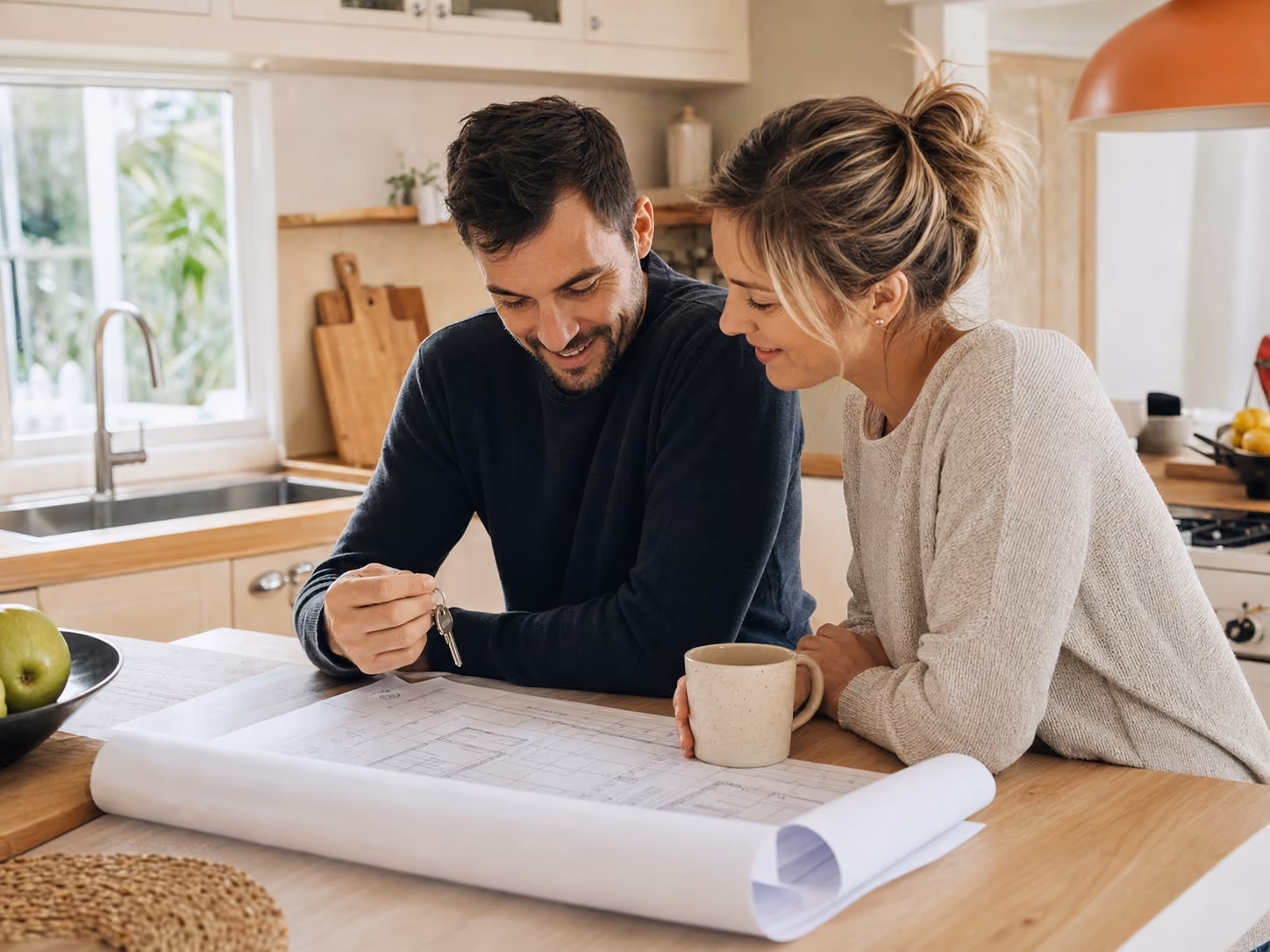 Couple reviewing home loan options