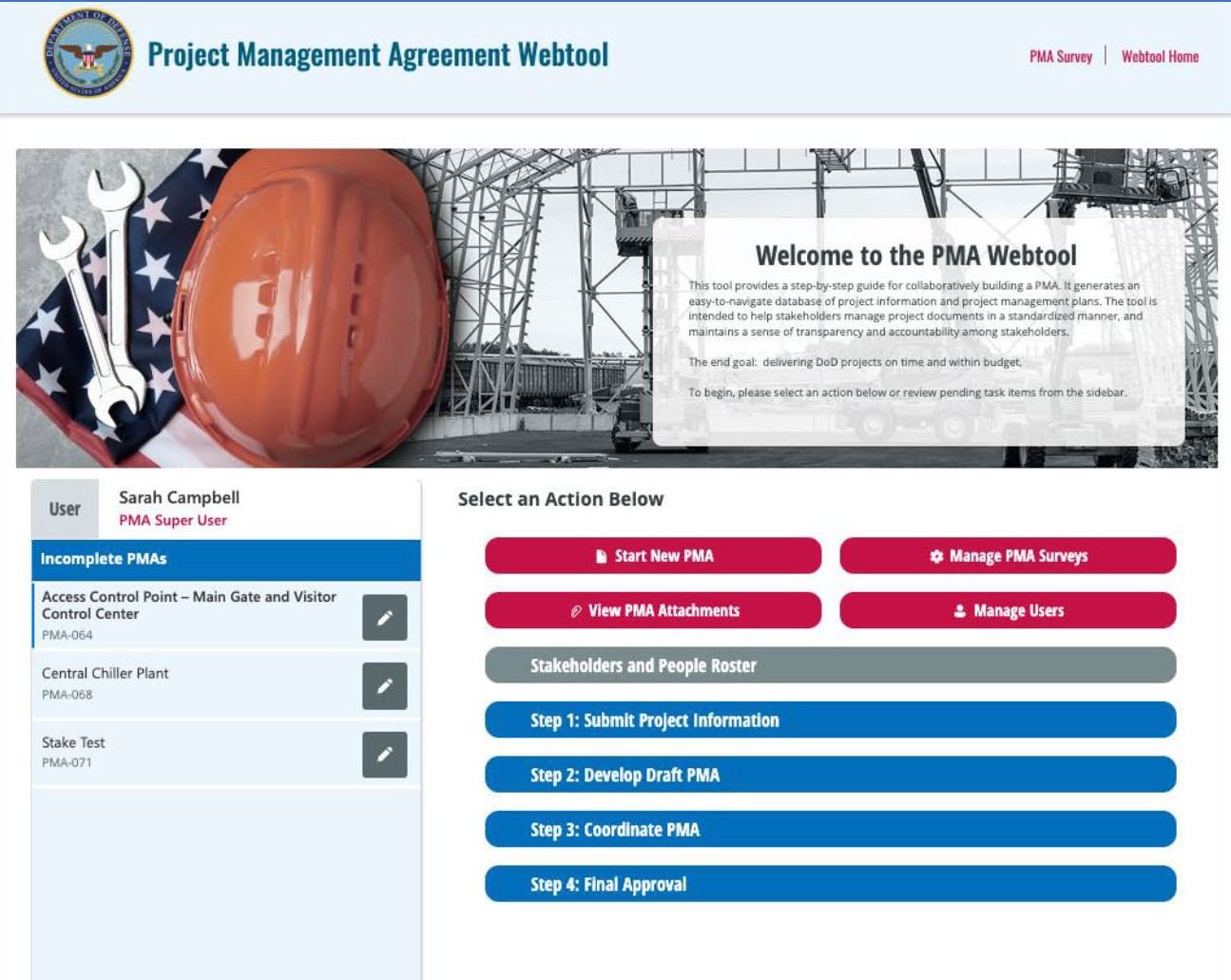 PMA Webtool Prototype