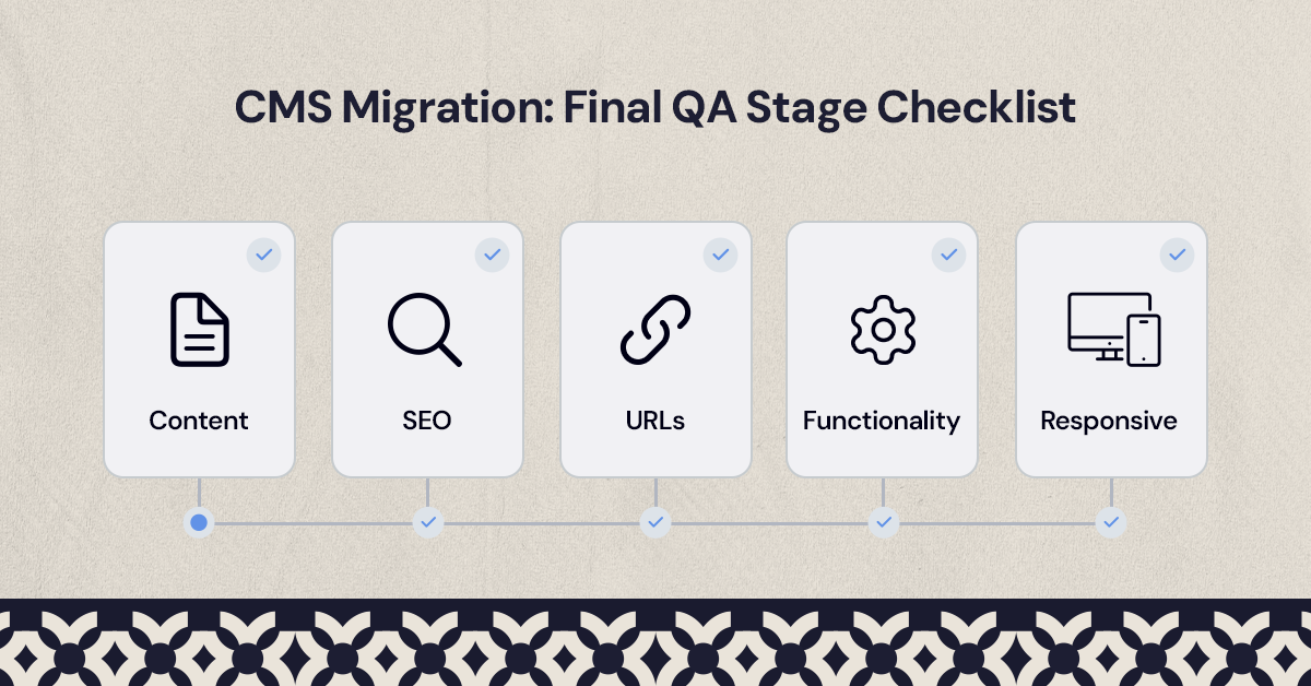 CMS migration QA checklist before launch