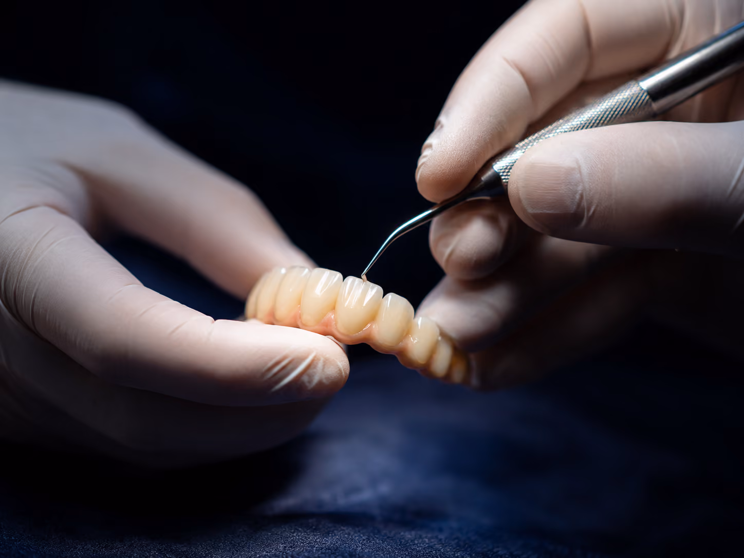 Same-day PMMA provisional bridge placement on surgery day