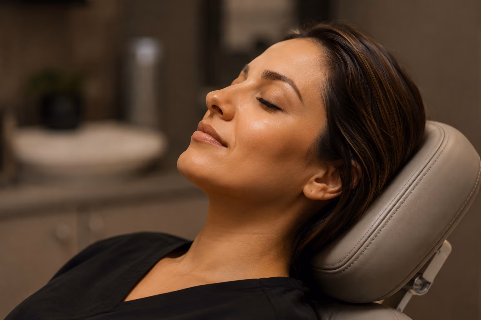 Patient resting comfortably as IV sedation takes effect