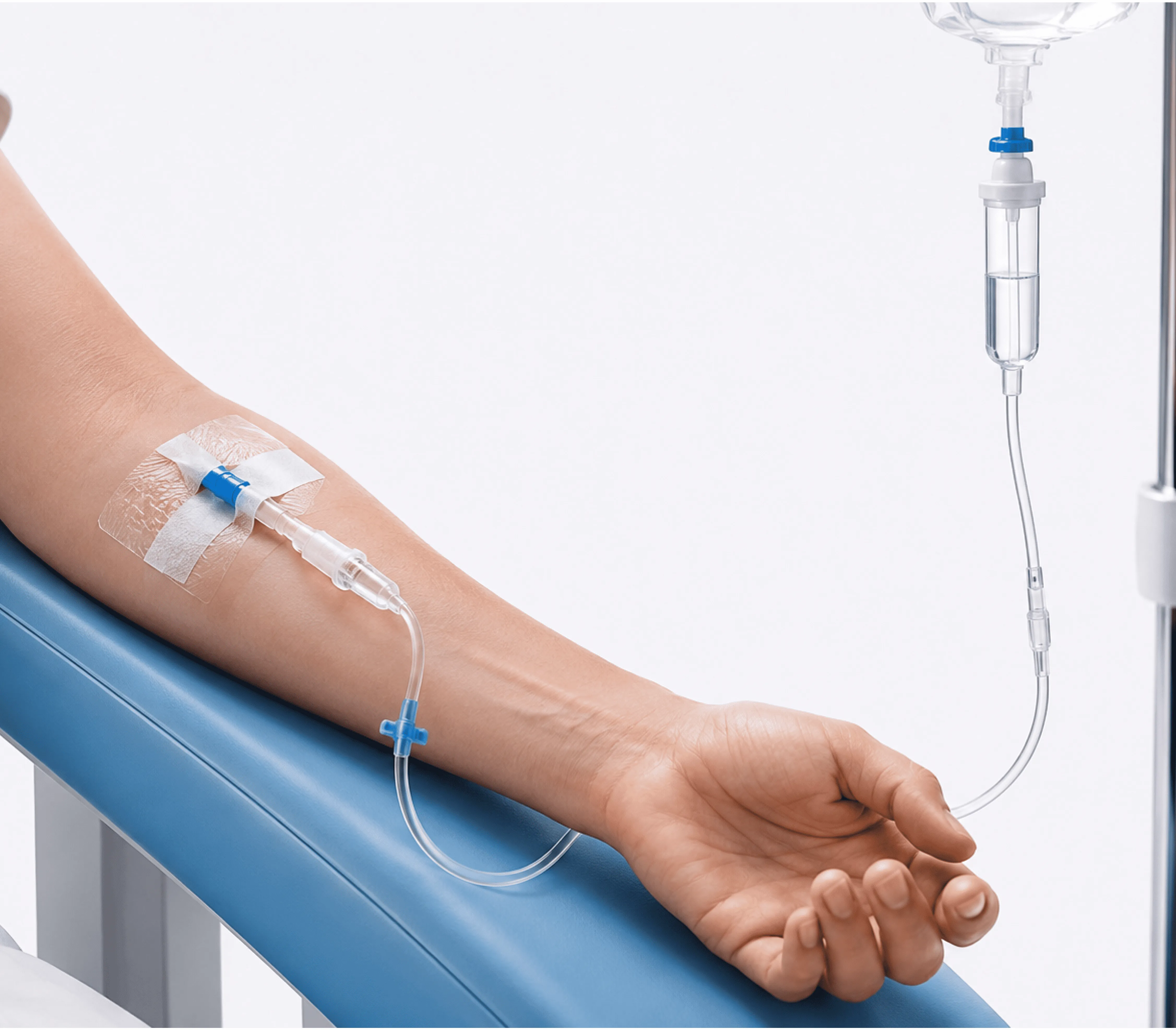 IV sedation setup used during oral surgery