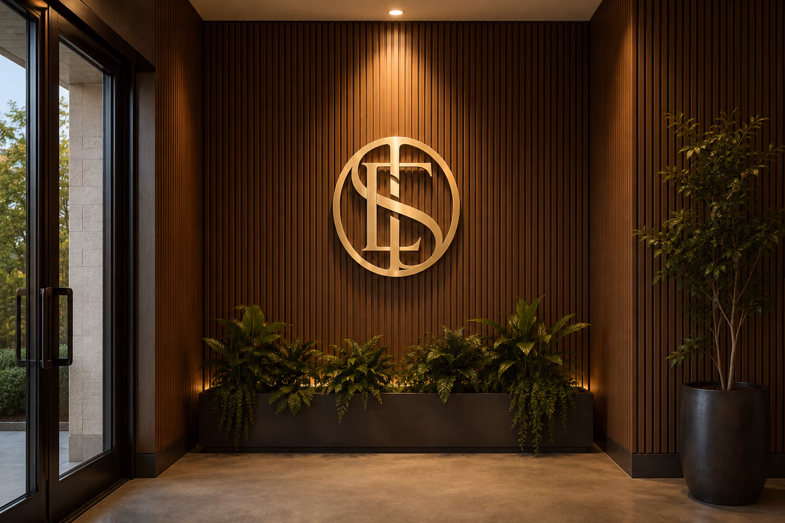 Elite Oral Surgery sign at the office entry vestibule