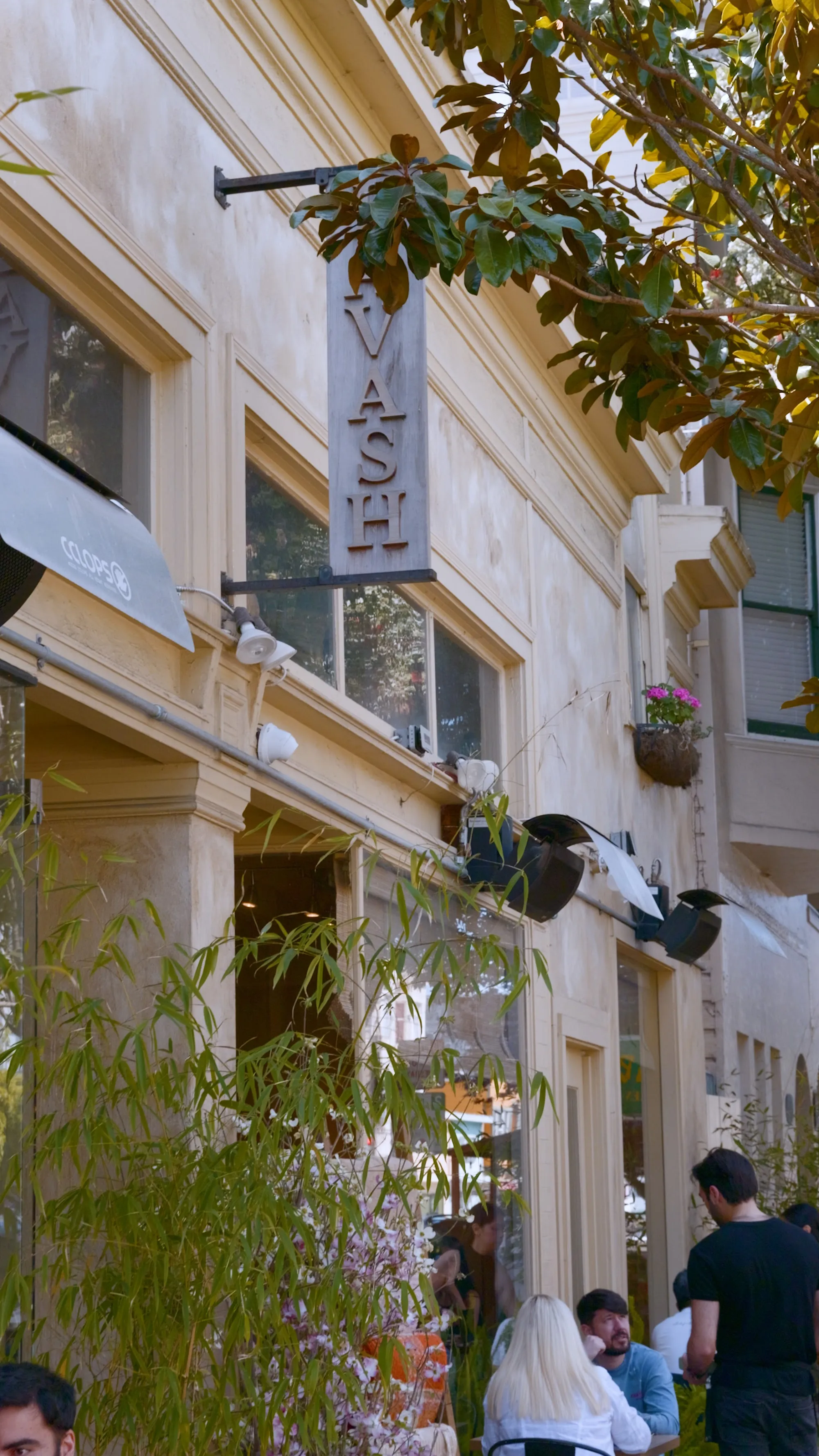 Lavash storefront and hanging sign on Irving Street, San Francisco