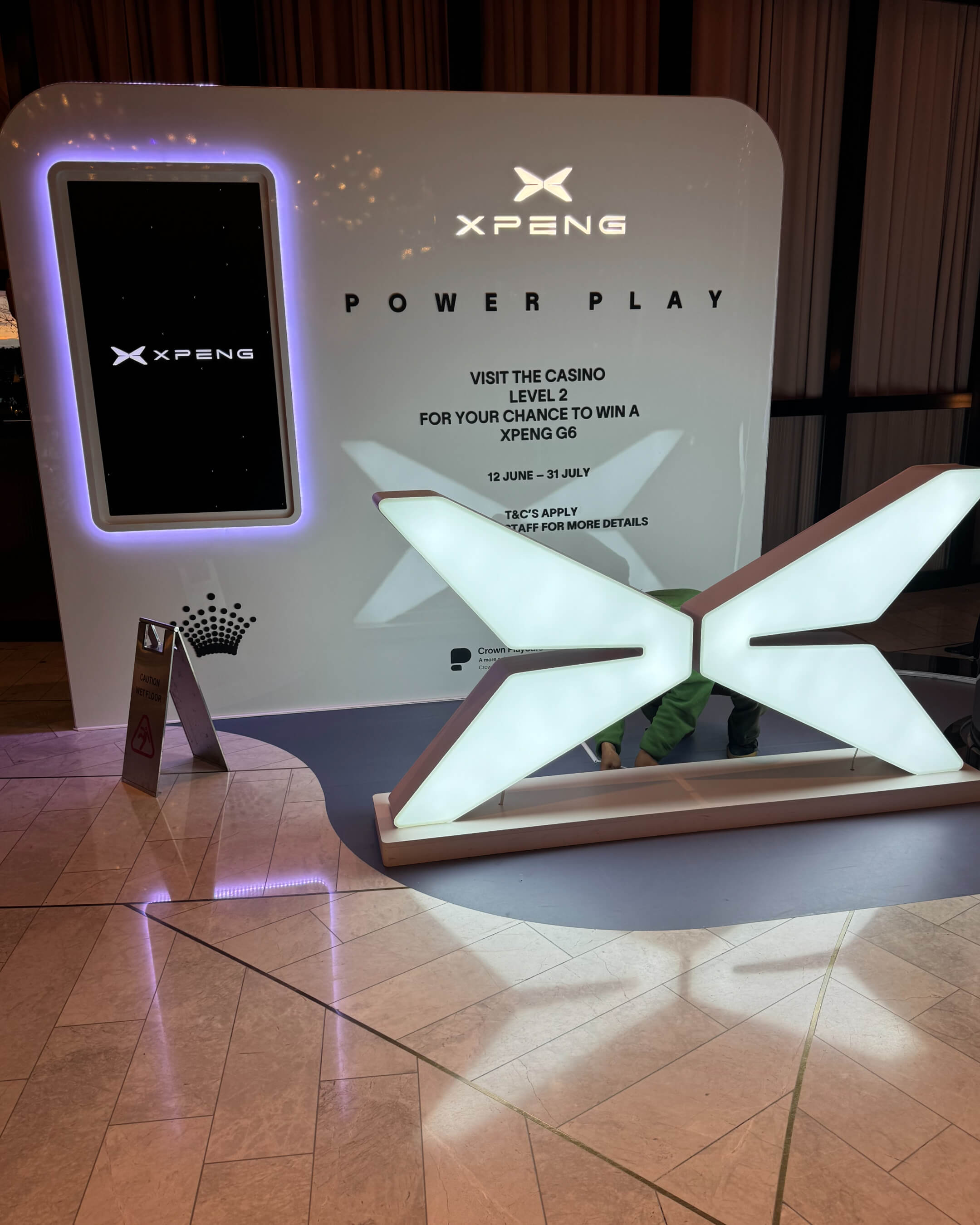 Custom exhibition booth produced by Printerra for Xpeng