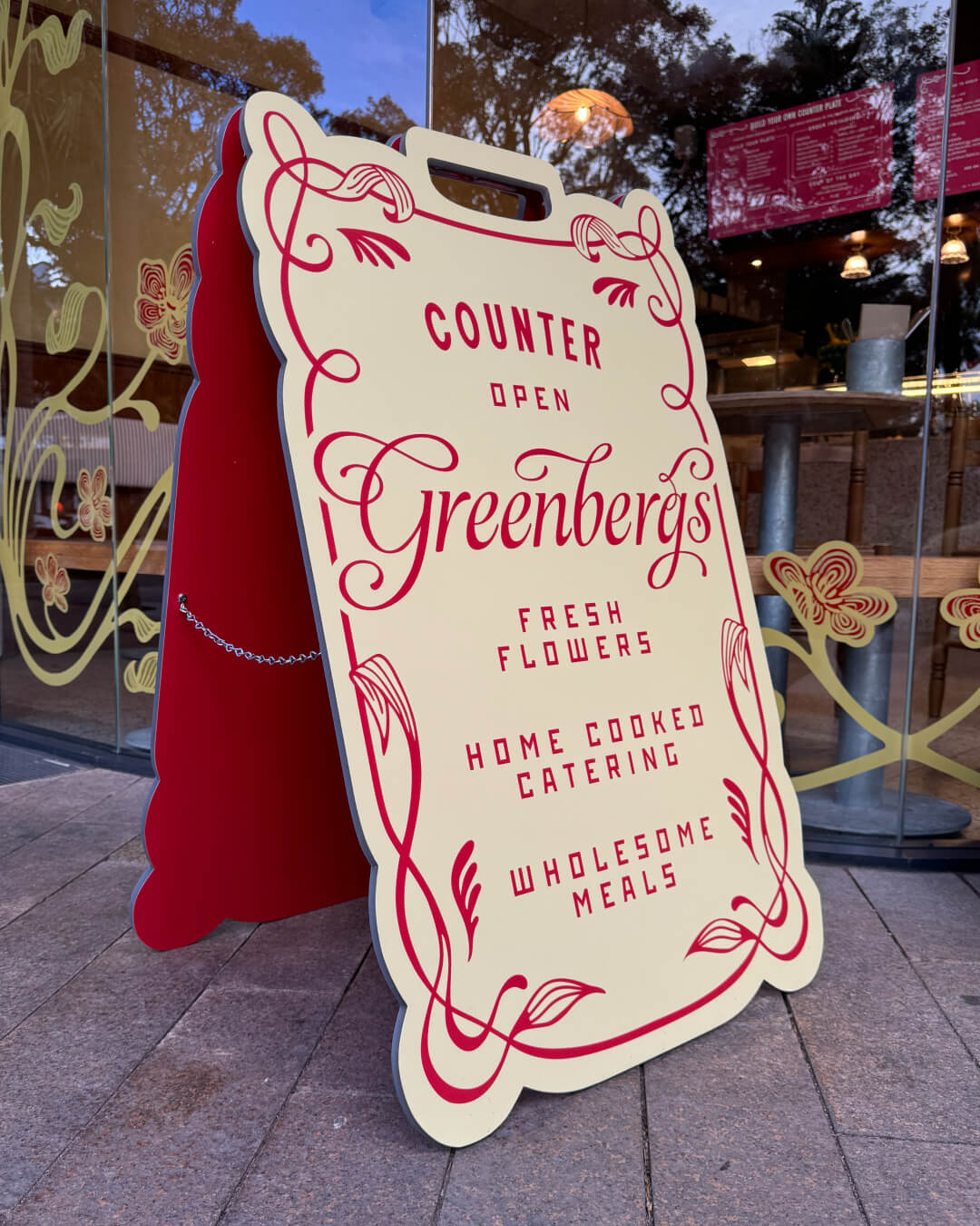 Custom a-frame and outdoor signage for retail space