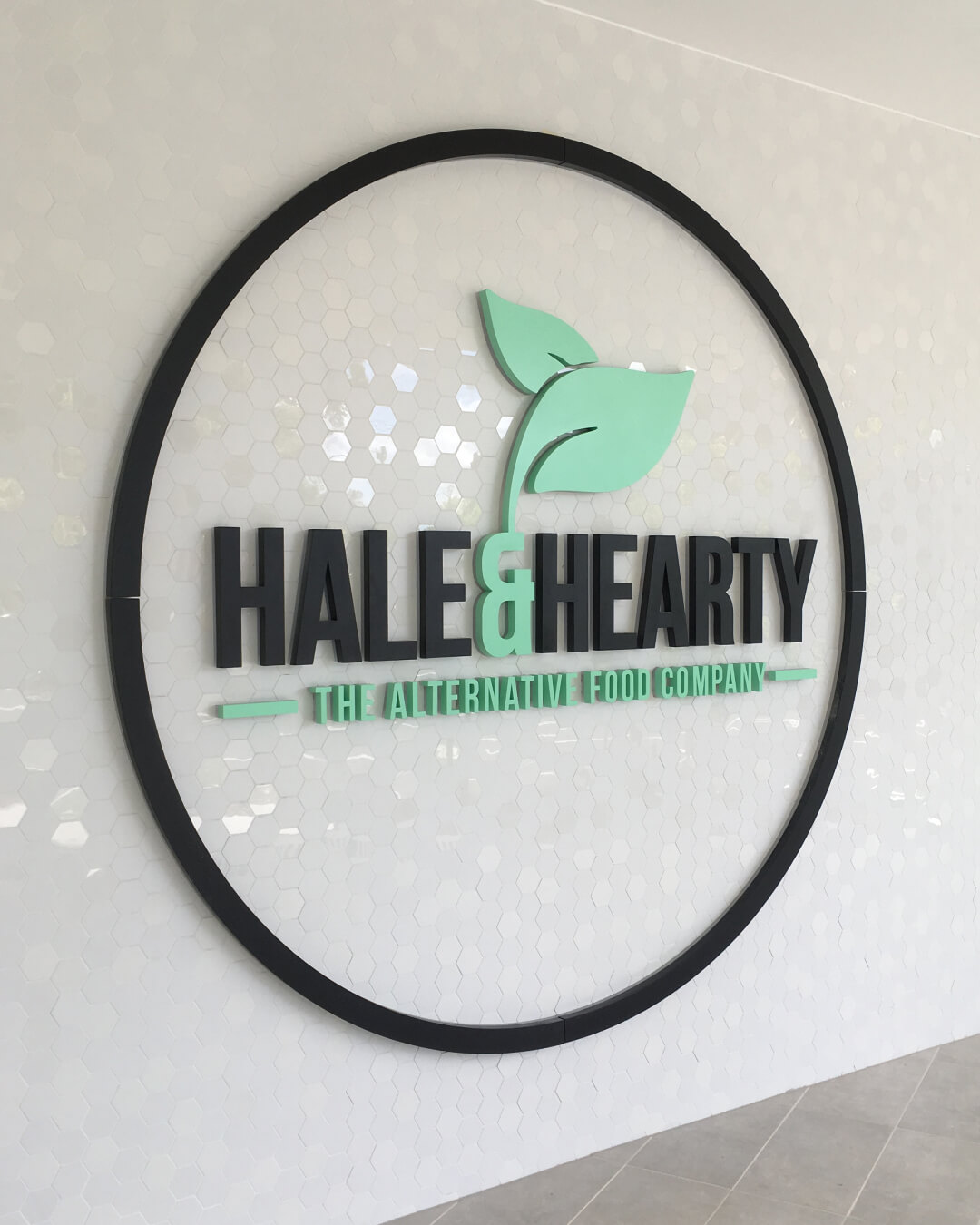 custom dimension backlit size for Haele & Hearty in Sydney