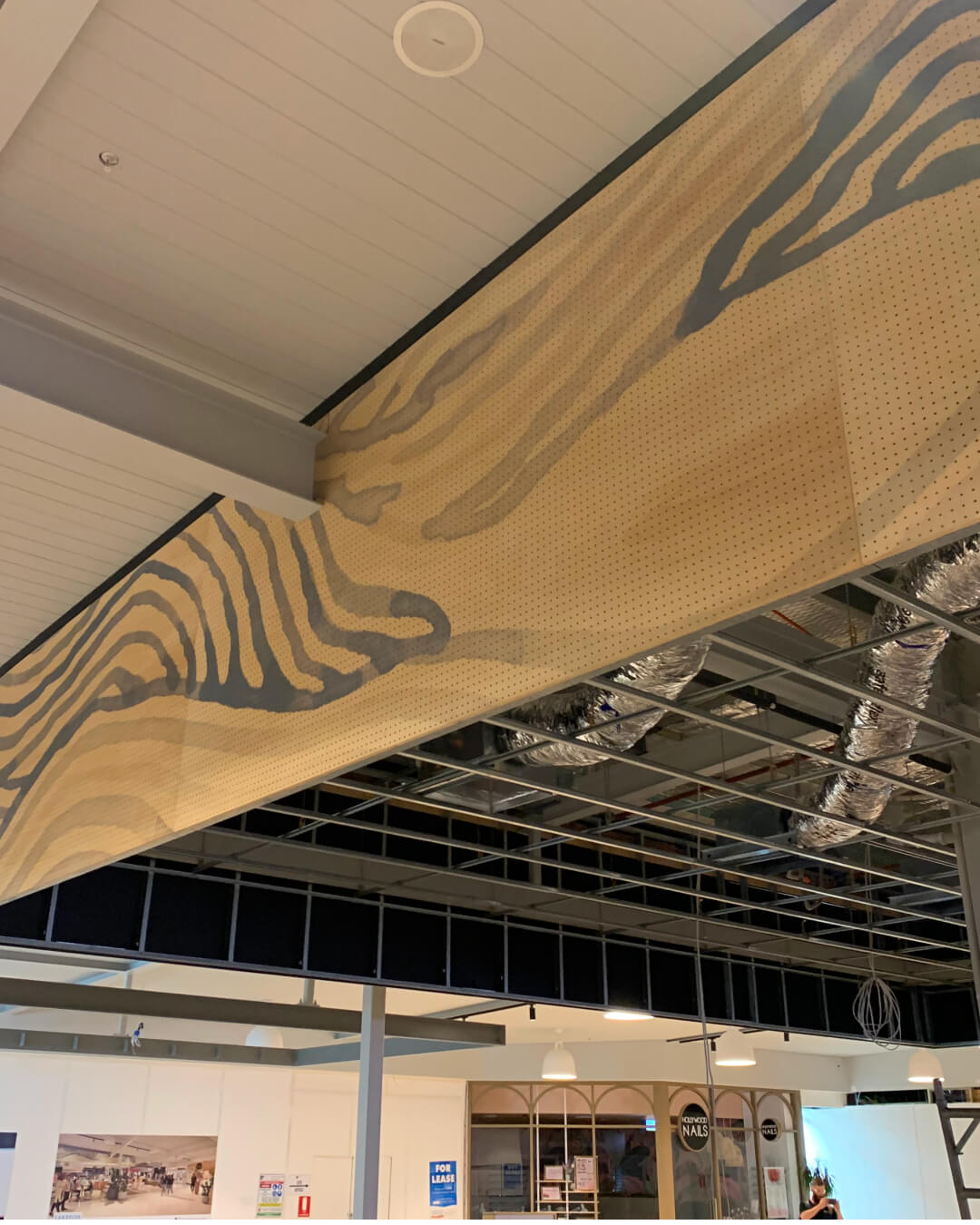 Custom large format printing for commercial space