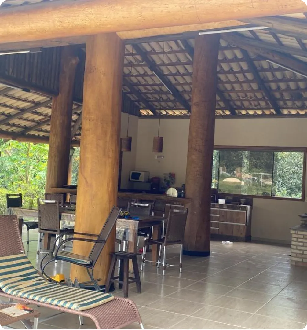 Obra realizada com madeira Mais Madeiras - cobertura