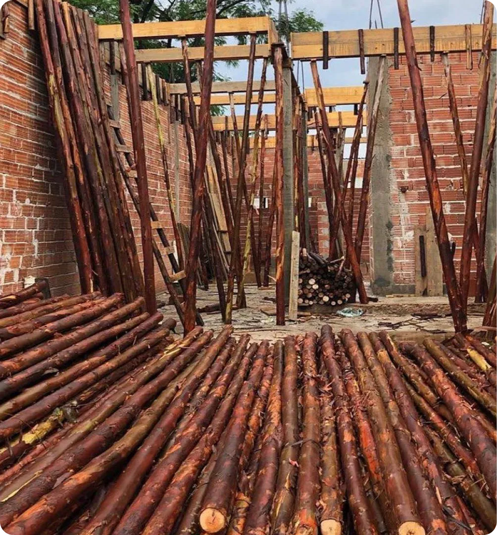 Obra realizada com madeira Mais Madeiras - escoramento