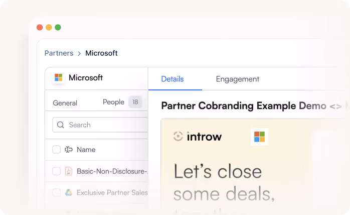 User interface showing Microsoft partner page with a section titled Partner Cobranding Example Demo.