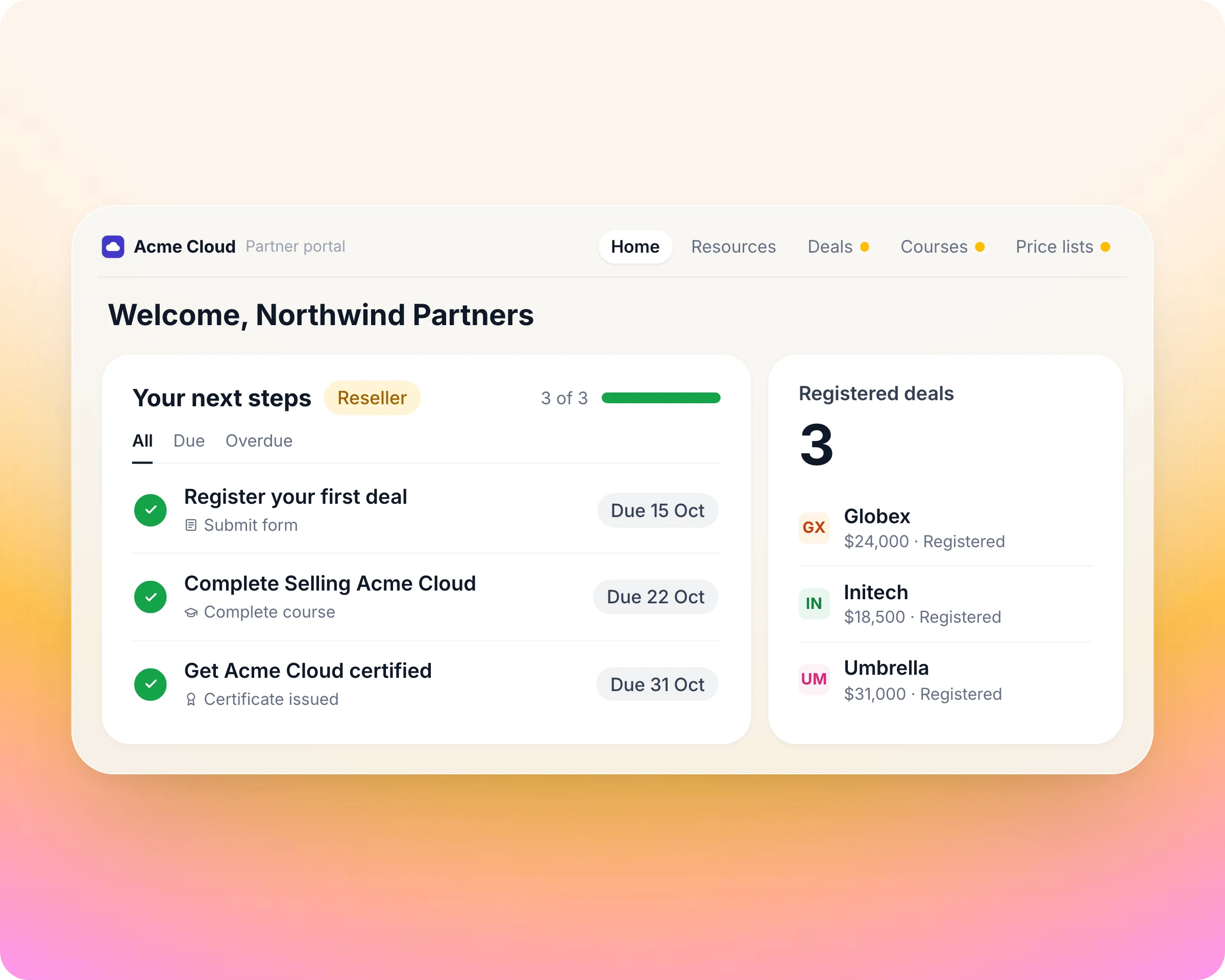 Partner onboarding in Introw: Train from day one