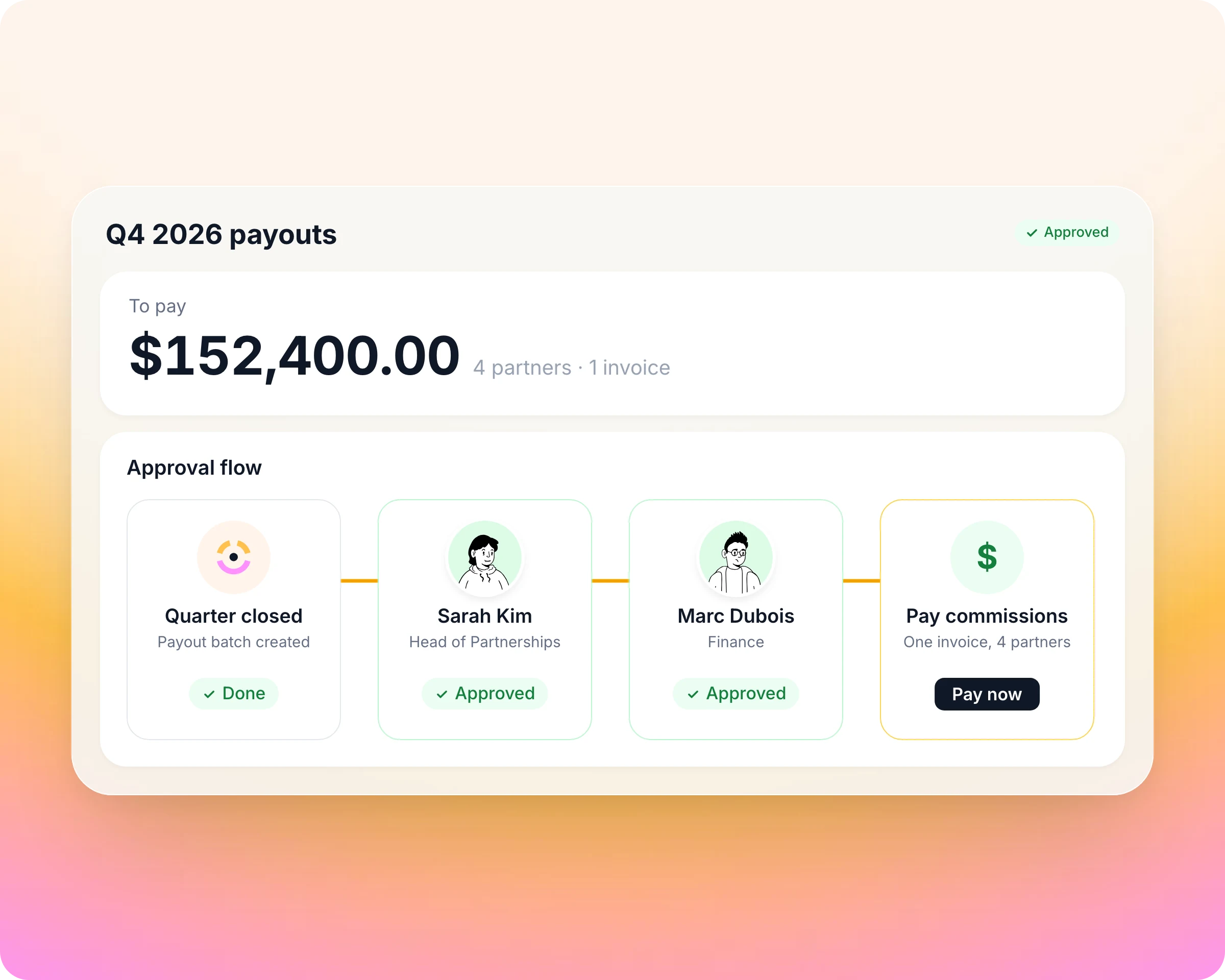 Partner payouts with Introw Pay in Introw: Pay everyone at once