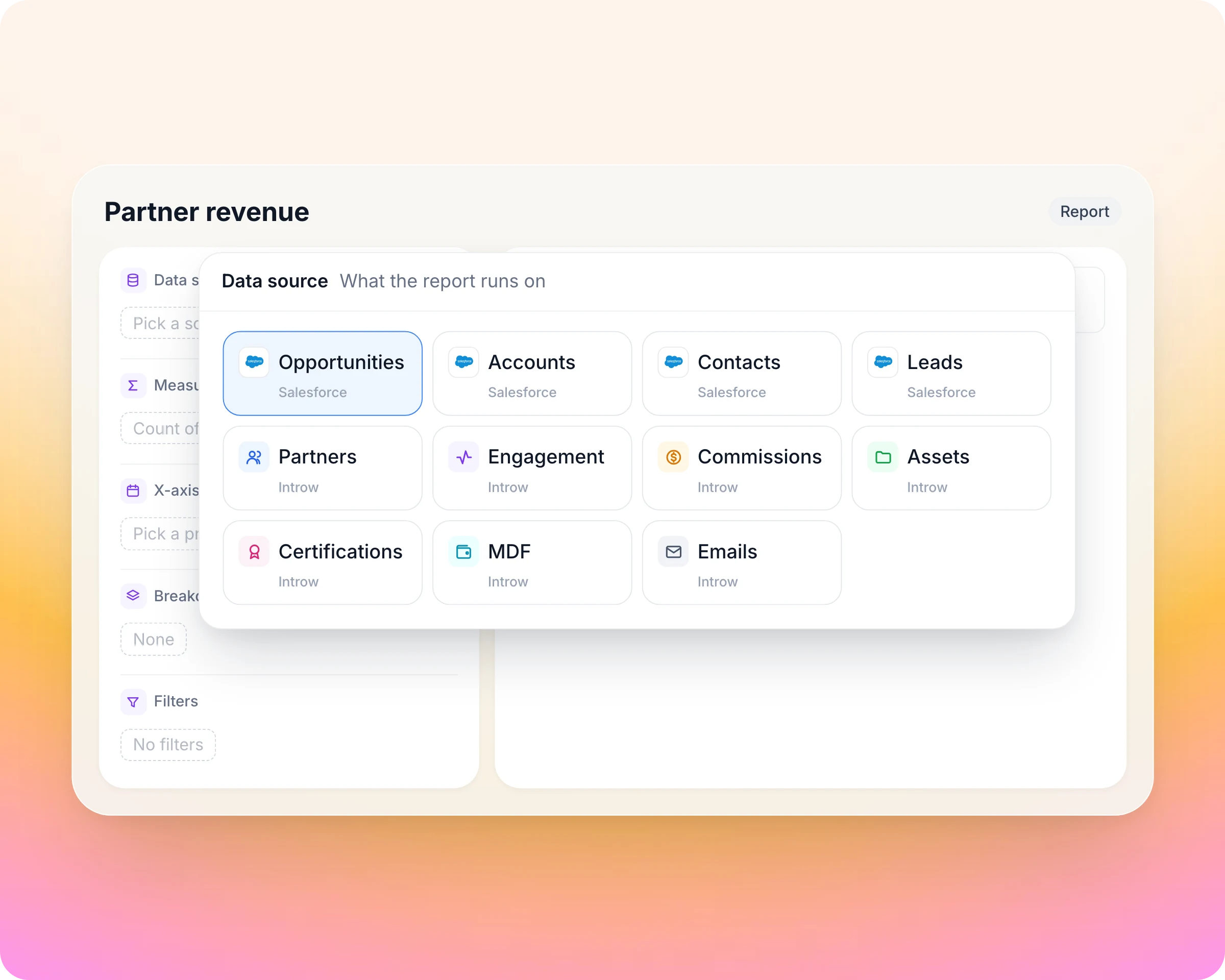 Partner reporting and dashboards in Introw: Report the return