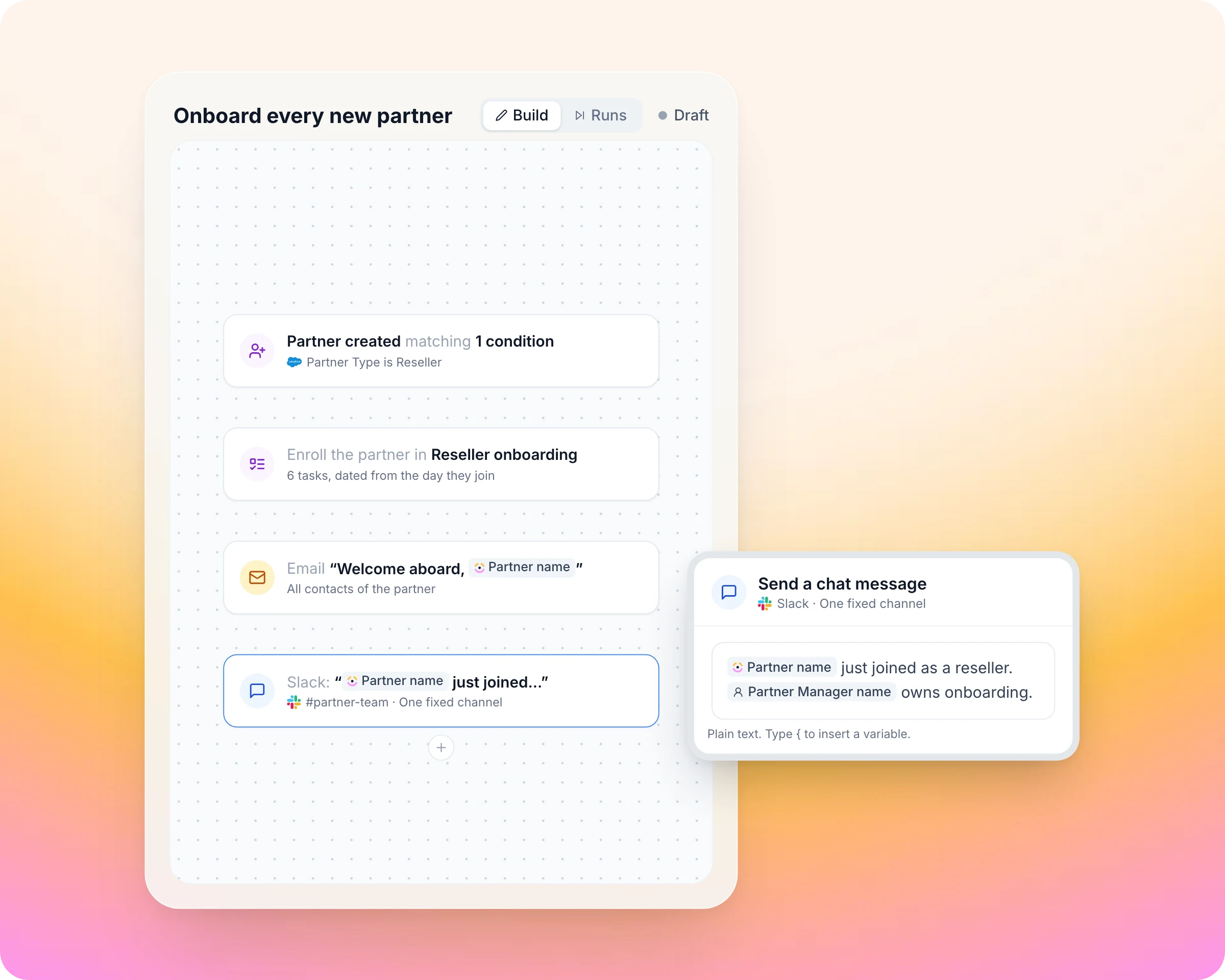 Partner workflow automation in Introw: Nudge on your rules