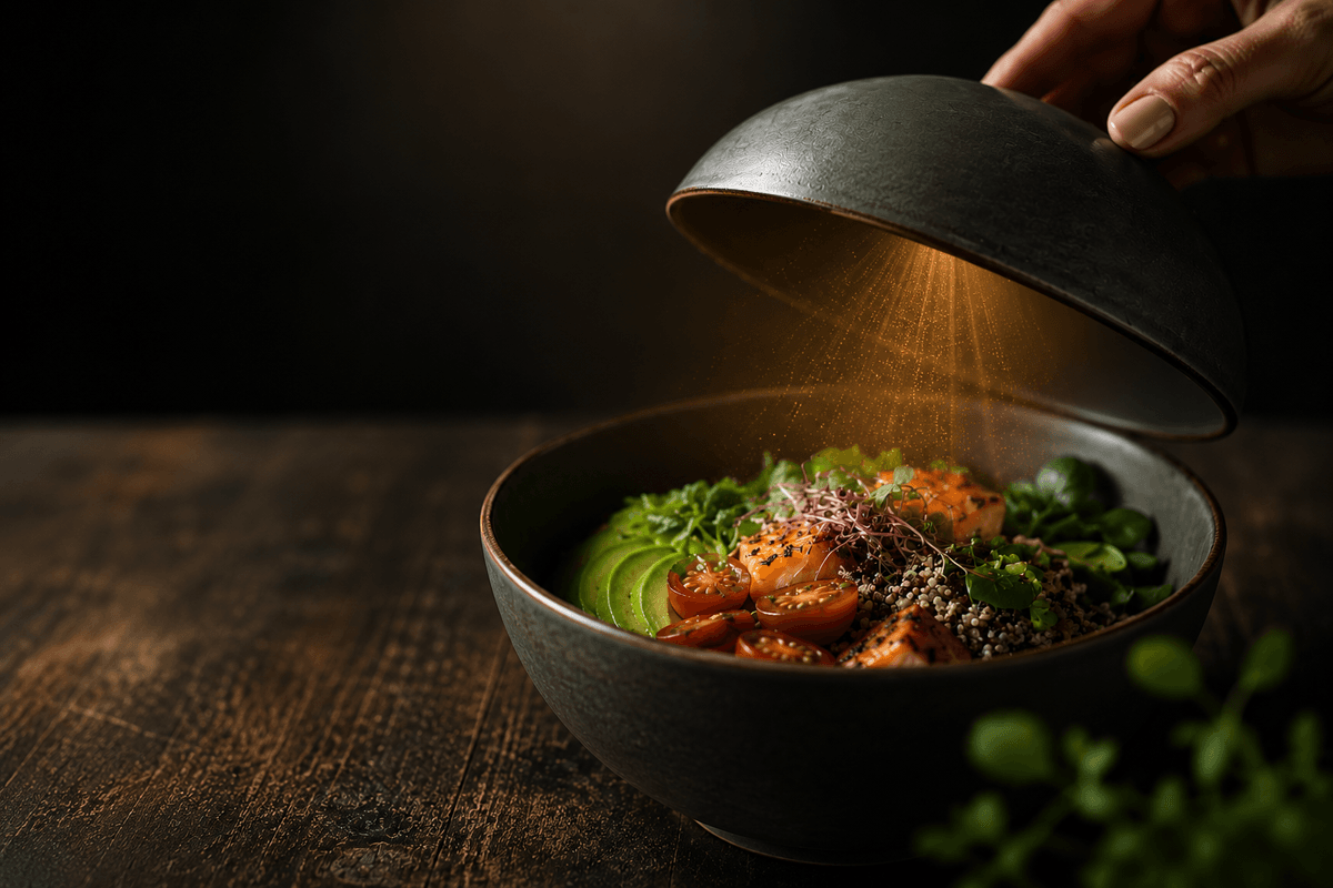 Une jolie assiette de nutrition saine