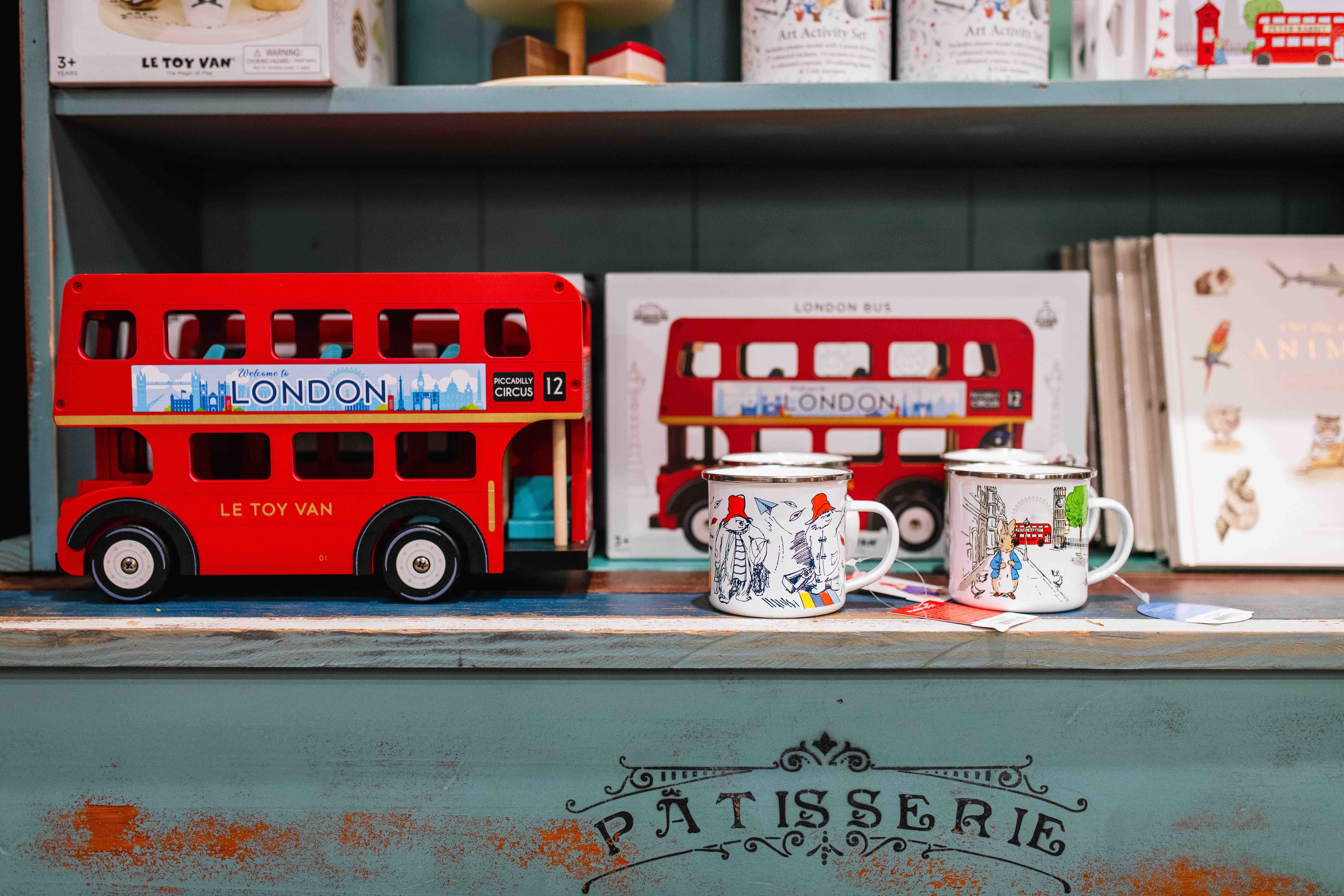 Loose-leaf teas and tins in The London Tea Room shop