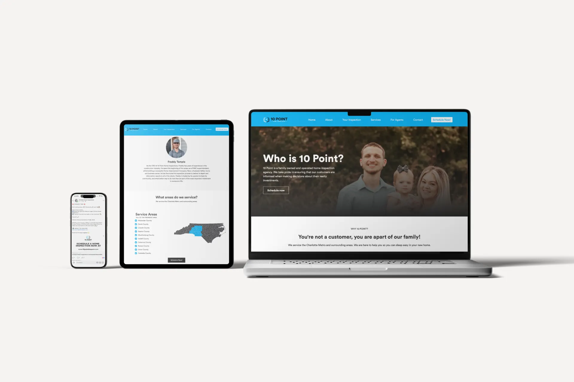 10 Point Inspection work displayed on multiple devices