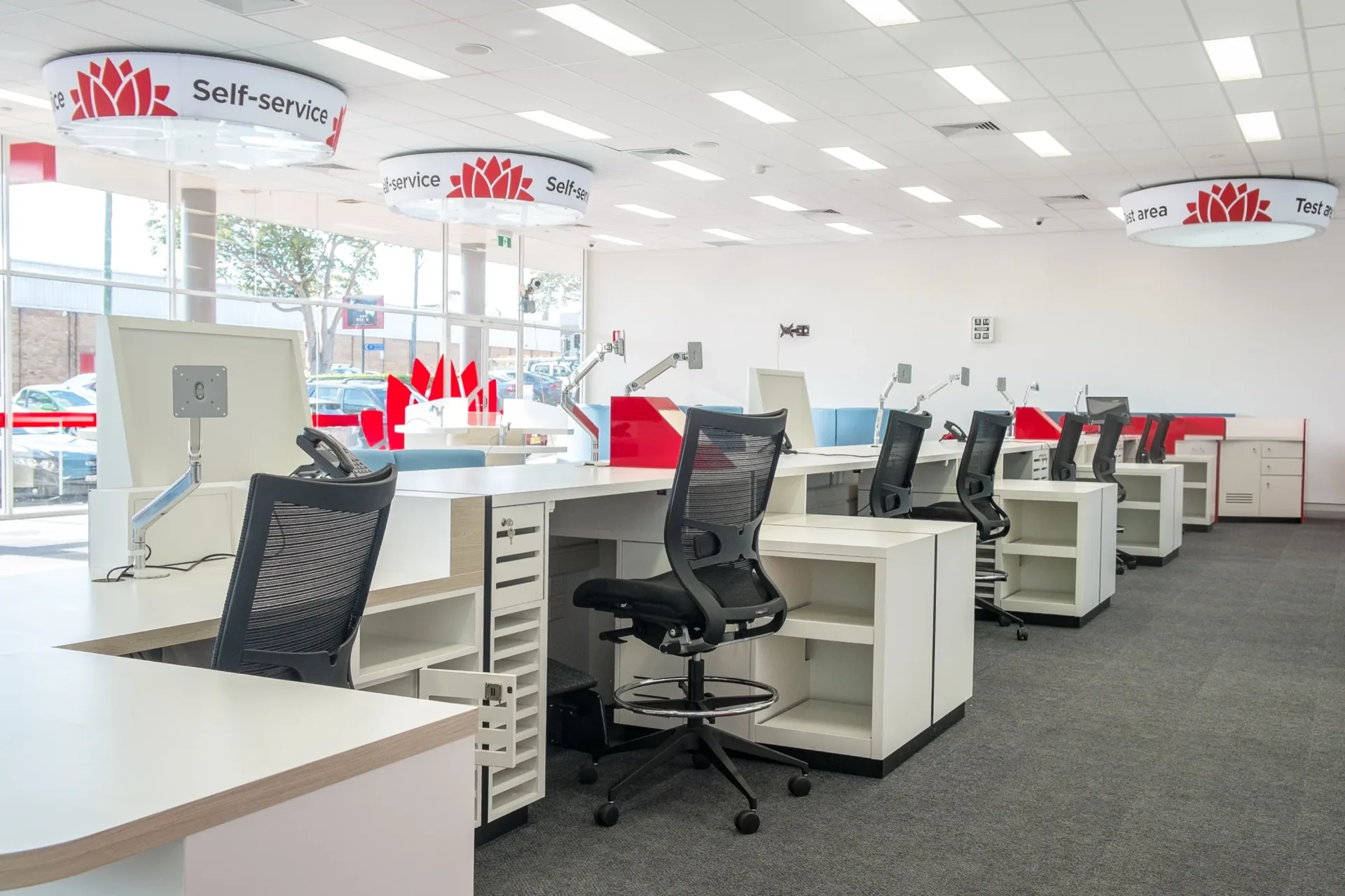 Service NSW workplace with Quicksew commercial window furnishings