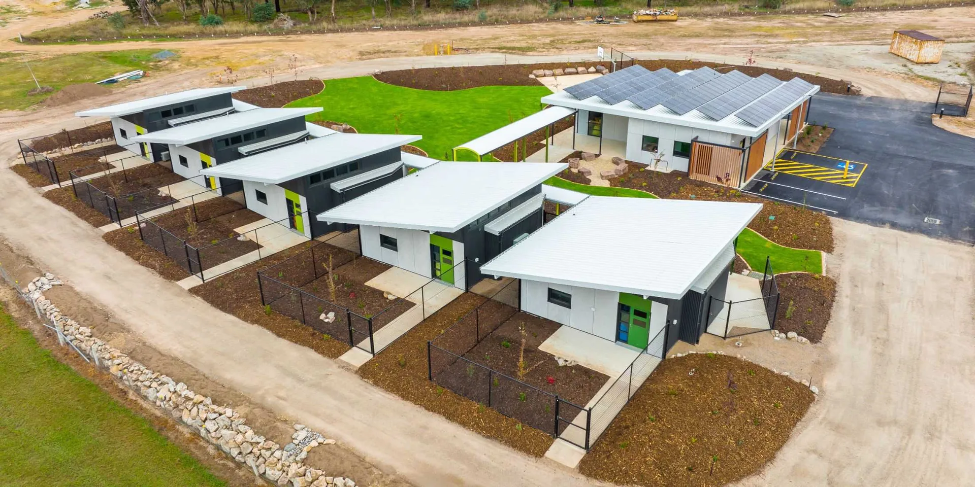 Kirinari NDIS Housing Pods, Albury, window furnishings by Quicksew