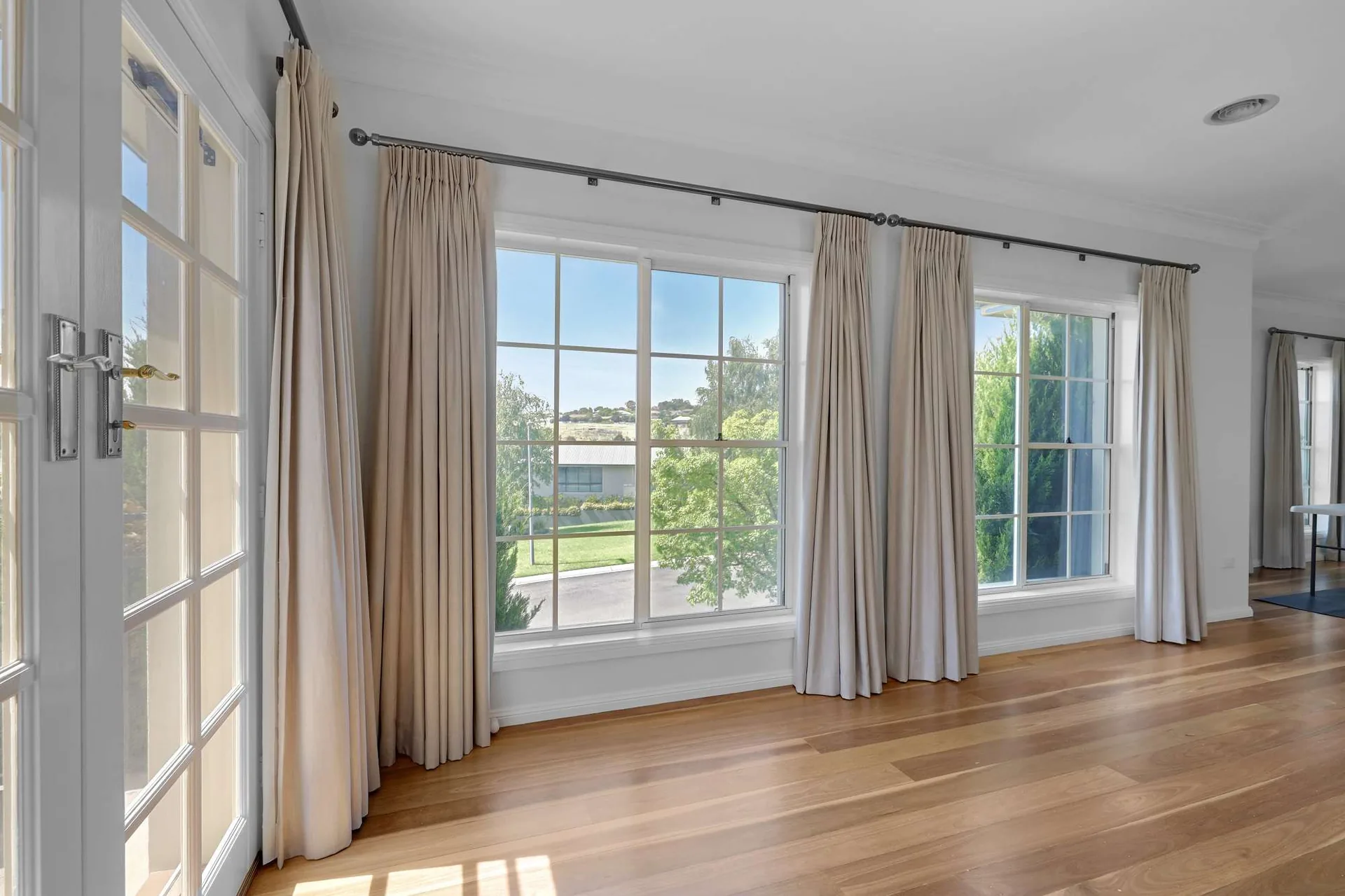 Lined Curtains with Decorative Rod System and Finials - window furnishings by Quicksew