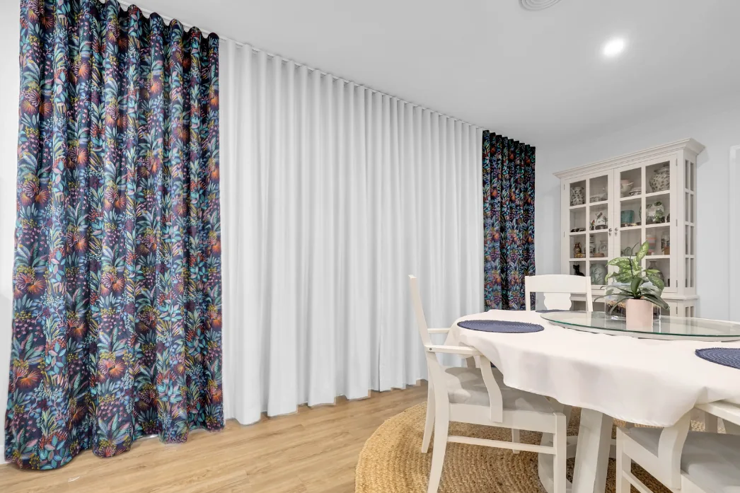 Centre-open Dual Fabric Curtains - window furnishings by Quicksew