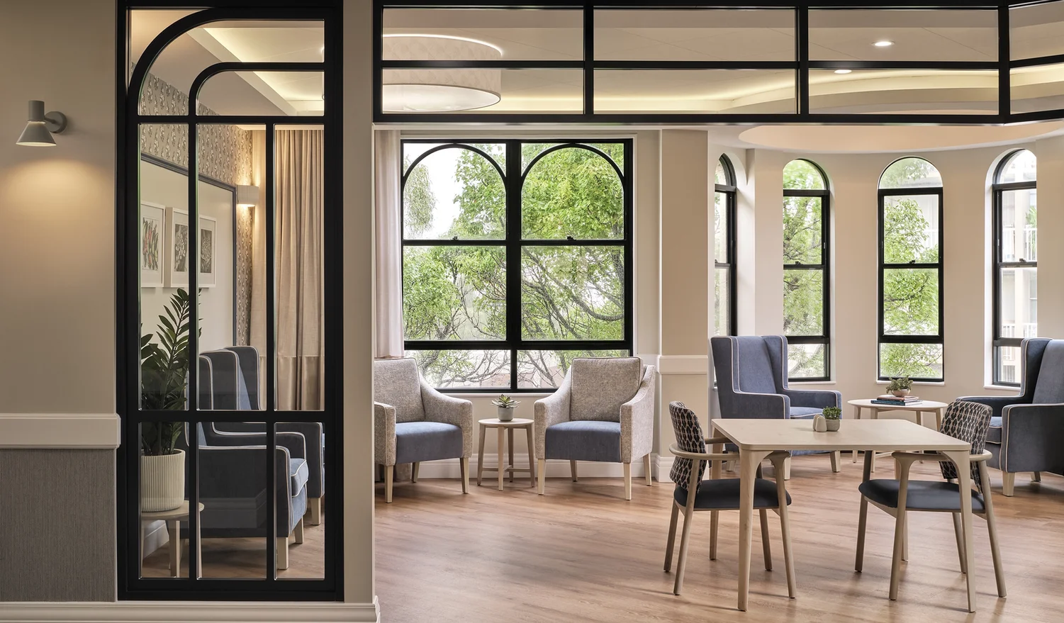 Lulworth House, St Luke's Care, Potts Point, built by Paynter Dixon, window furnishings by Quicksew