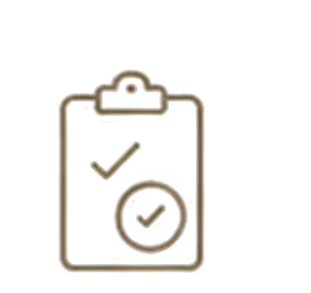 Clipboard icon with two check marks indicating tasks completed or approved.