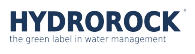 HYDROROCK logo with tagline: the green label in water management.