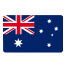 Flag of Australia with Union Jack and stars on a blue field.