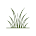 Simple green grass blades icon with short and tall strands.