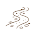 Curvy dotted line with footprints showing a winding path on a white background.