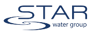 STAR water group logo with stylized blue swirls and text.